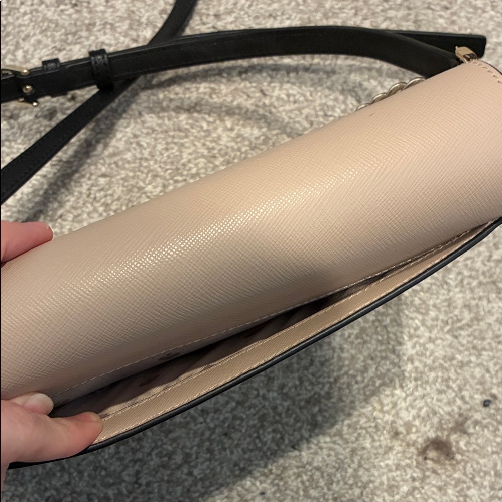 Kate Spade Madison Willow Convertible Tan and White Crossbody Bag - Picture 4 of 6